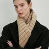 NICK&NICOLE WINDOW CHECK MUFFLER_BEIGE