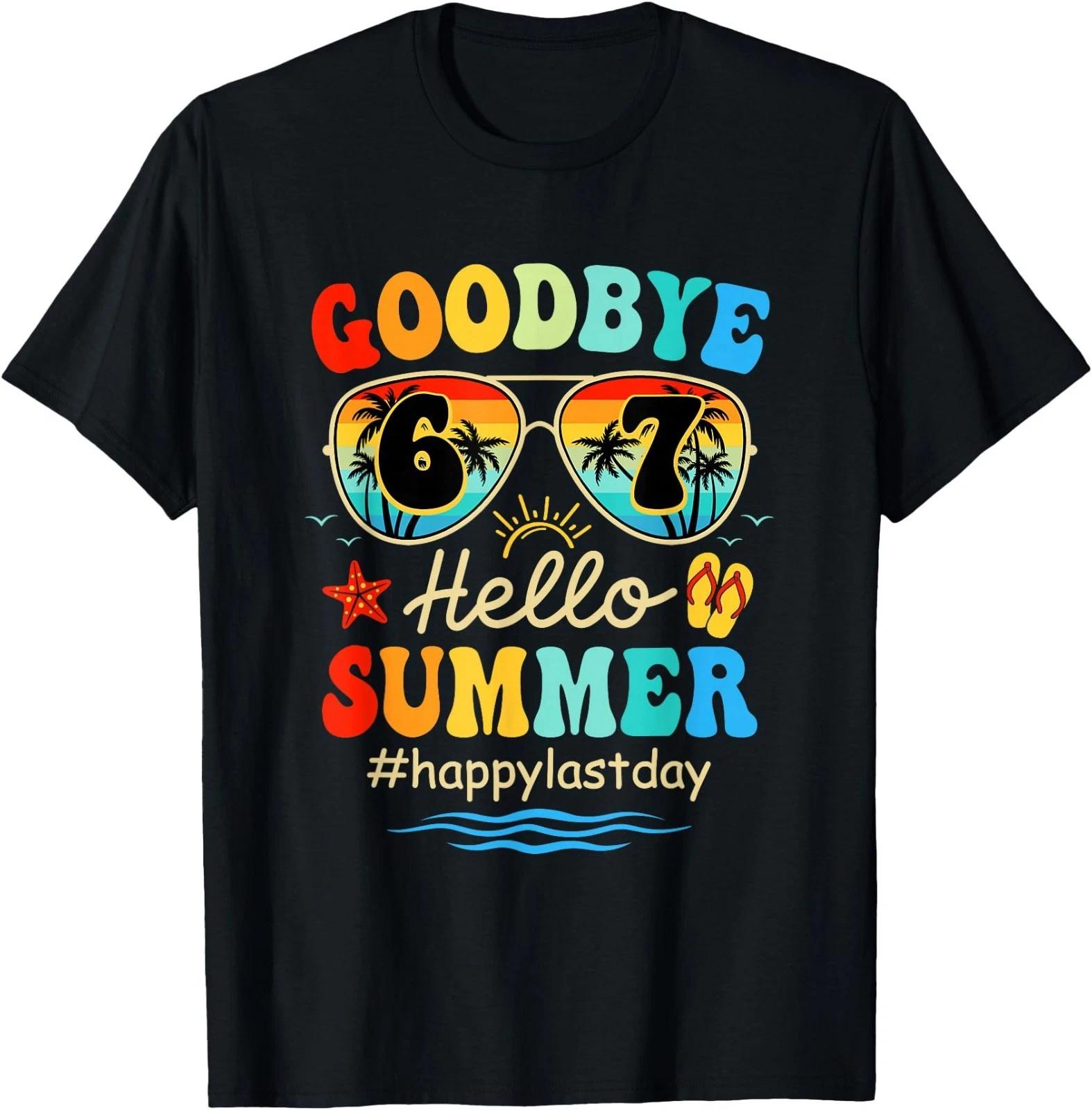 Goodbye Hello Summer Last Day of School Teacher Student T-Shirt 100