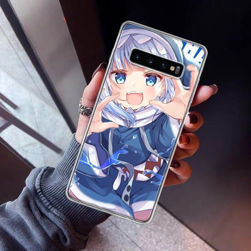 Japan Anime Hololive Gawr Gura Phone Case For Samsung Galaxy S26 S25 Edge S24 S23 Ultra S22 Plus S21 S20 FE Soft TPU Back Cover