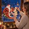 Frosty Old Man Window Art Static Cling Decal PVC Electrostatic Glass Stickers with Festive Winter Season Ornaments Snow Maiden Pattern Sticker