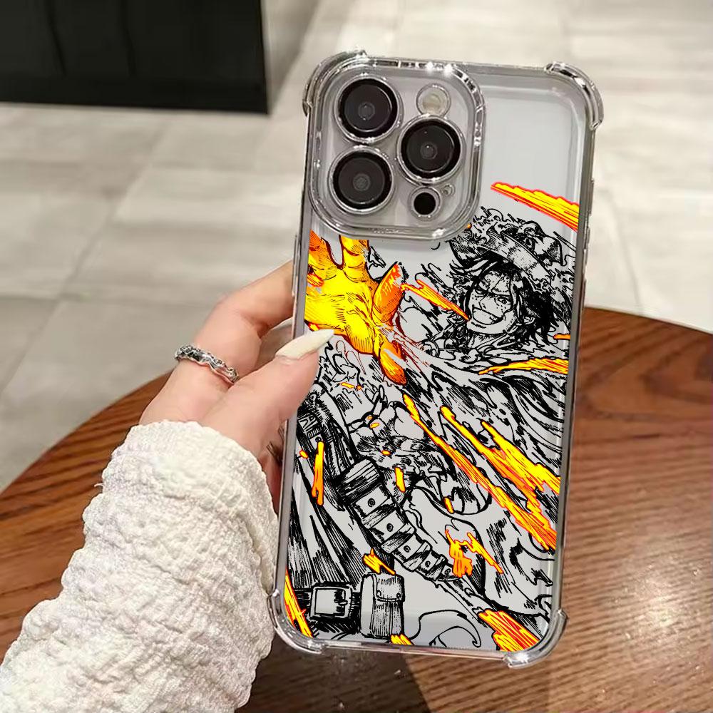 Japan O-One Piece Art Soft Funda For iPhone 17 Pro 16 15 14 13 12 11 Pro Max Case 17 Plus 17E 16E 17Air Protection Phone Cover