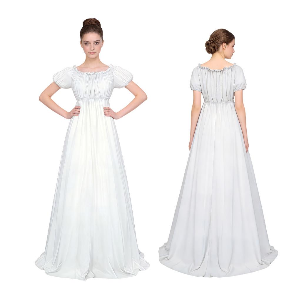 Bridgeton Regent Dress Halloween Victorian Catwalk Era Cosplay Costume Dress