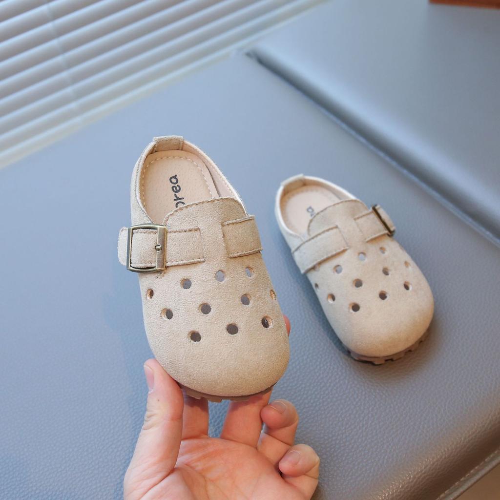Ciabatte da Bambina Colore Caramella Suola Morbida per Esterno Sandali per Bambini Traforati Traspiranti Estate 2025 Nuove Scarpe da Spiaggia per Bambini Antiscivolo