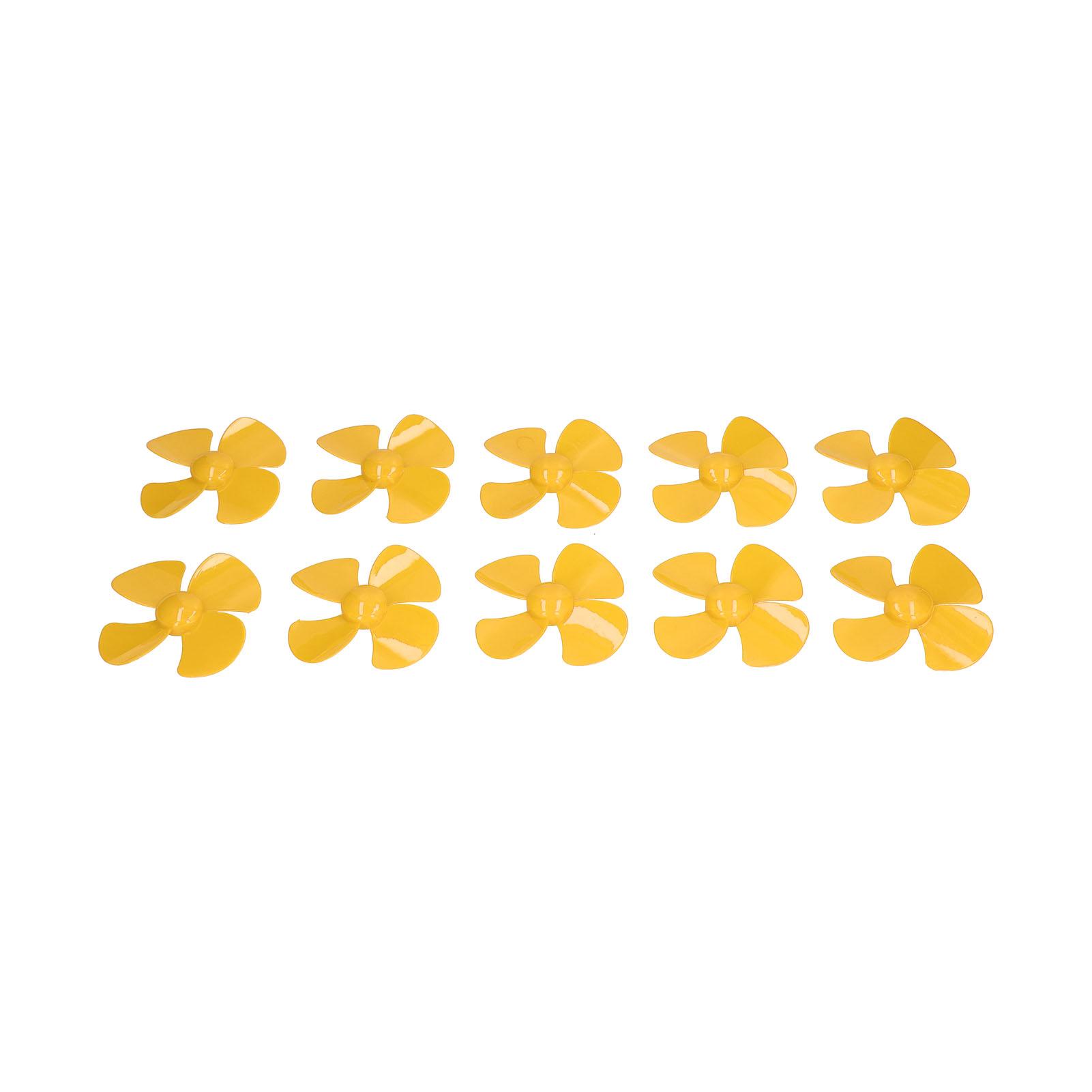 

10Pcs 100mm 4 Blades Propeller DIY Toy Model Rotating Accessories with 2mm Hole XR‑150 жовтий