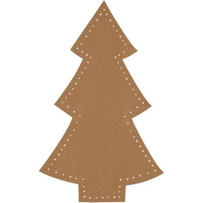 Decorative Item - Creotime - Christmas Tree - 18 X 11 Cm - Brown Latex - 4 Pieces
