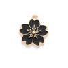 Cherry Blossom Enamel Charms  -  13x16mm  Mini  Pendants  for  DIY Jewelry Making, Earrings,  Necklaces  &  Bracelets