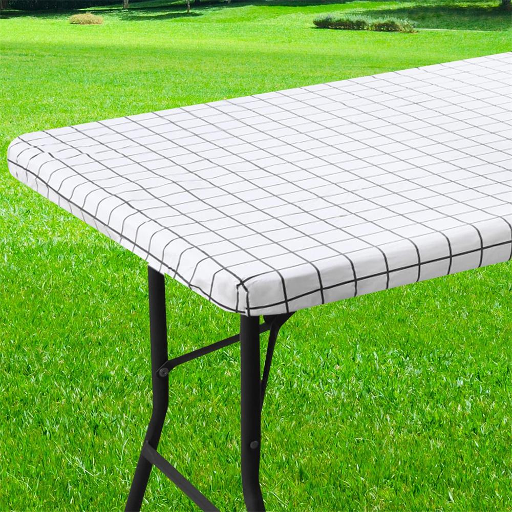 Homaxy Rechteckige Tischdecke Abdeckung Wasserdichte Tischdecke Passend für Klapptische Waschbarer Tischschutz Camping Outdoor 30x72