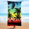 Beach Towel Pattern Printed Absorbent Bath Towel Versatile