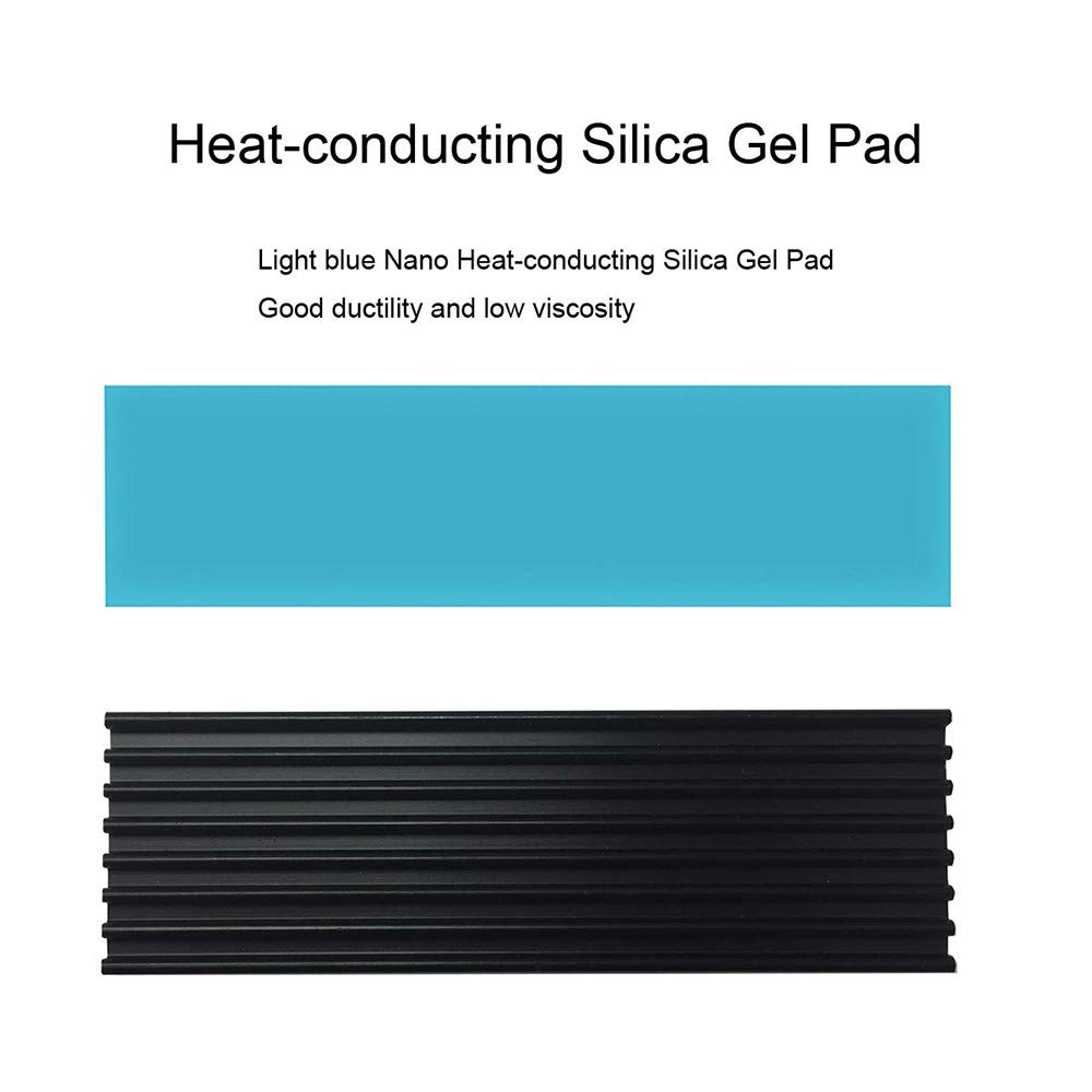 CTRICALVER SSD Cooling 70mm x 22mm x 2280 Black M.2 Heatsink, Anti-Thermal Fins, 4-Pack, 3mm, Aluminum, M.2 Compatible,