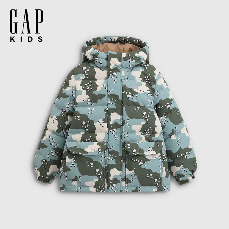 GAP Boy s 2025 Winter Logo Print Hooded Down Jacket 160/76