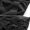 Men Cargo Shorts Mid-rise Button Zipper Closure Casual Shorts with Multi Pockets Solid Color