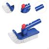 Pool Brush Hand Scrub Curved End Bristles Lightweight Rotatable Head Cleaning for