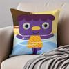 Cartoon NNoodle  Pals Cushion Cover Pillowcase Antidustmite Invisible Zipper Short Plush Sofa Cushion