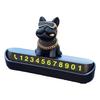 Cute Funny Bulldog Car Temporary Parking Number Plate Gift Automobiles Auto Ornament Cute Voiture Dashboard Decor Accessori P4Z1
