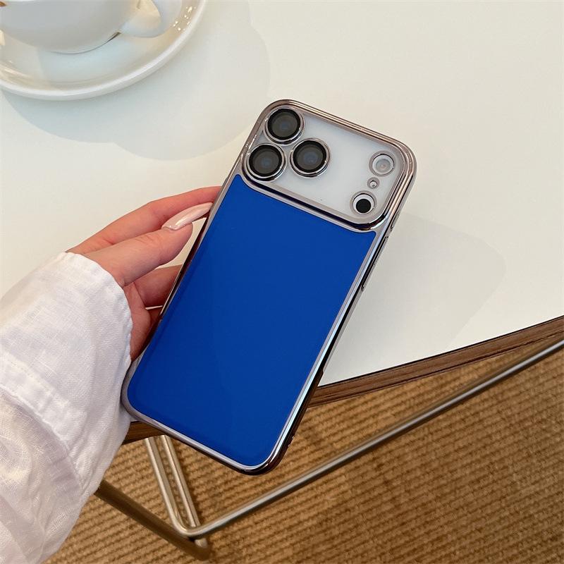 Solid Color Electroplated Case for iPhone 14 Pro/15/16 Pro/17 Pro Max Protective Cover