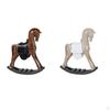 Rocking Horse Ornament Decoration Resin Sculpture Figurine for Porch Table Centerpiece