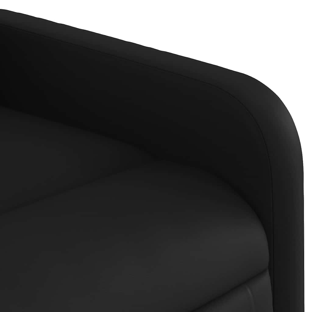 Recliner with Rising Aid Black Artificial Leather