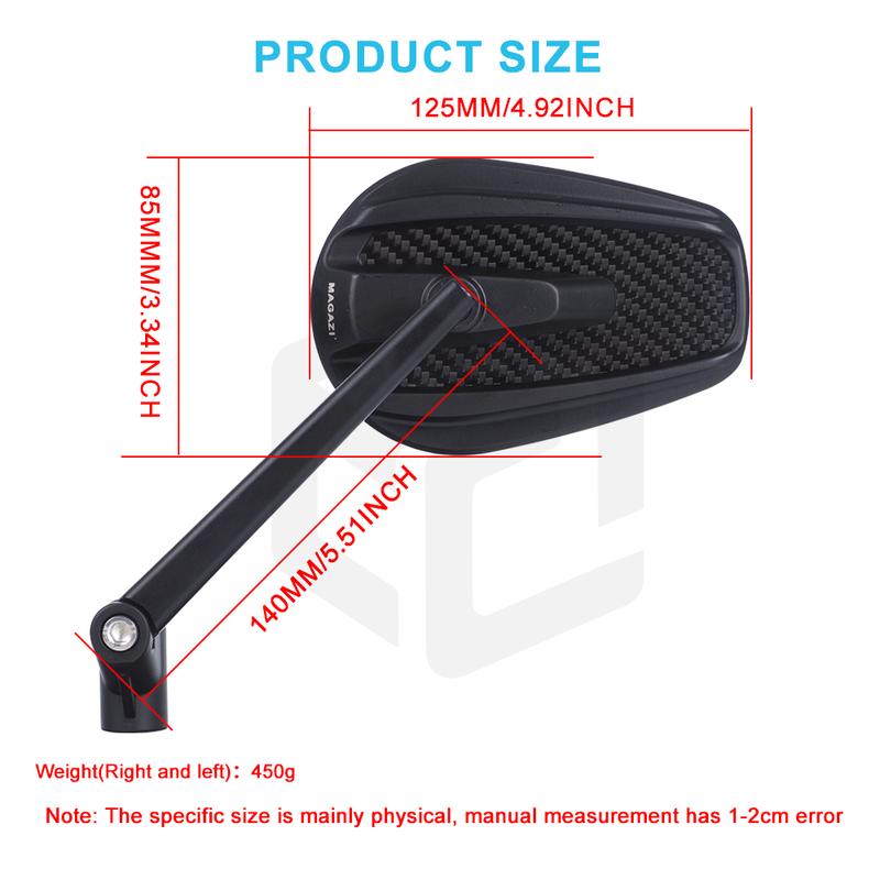 Motorcycle Side Rearview Carbon Fiber Mirror For Harley Sportster S RH1250s Nightster RH975 CNC Moto Accessories
