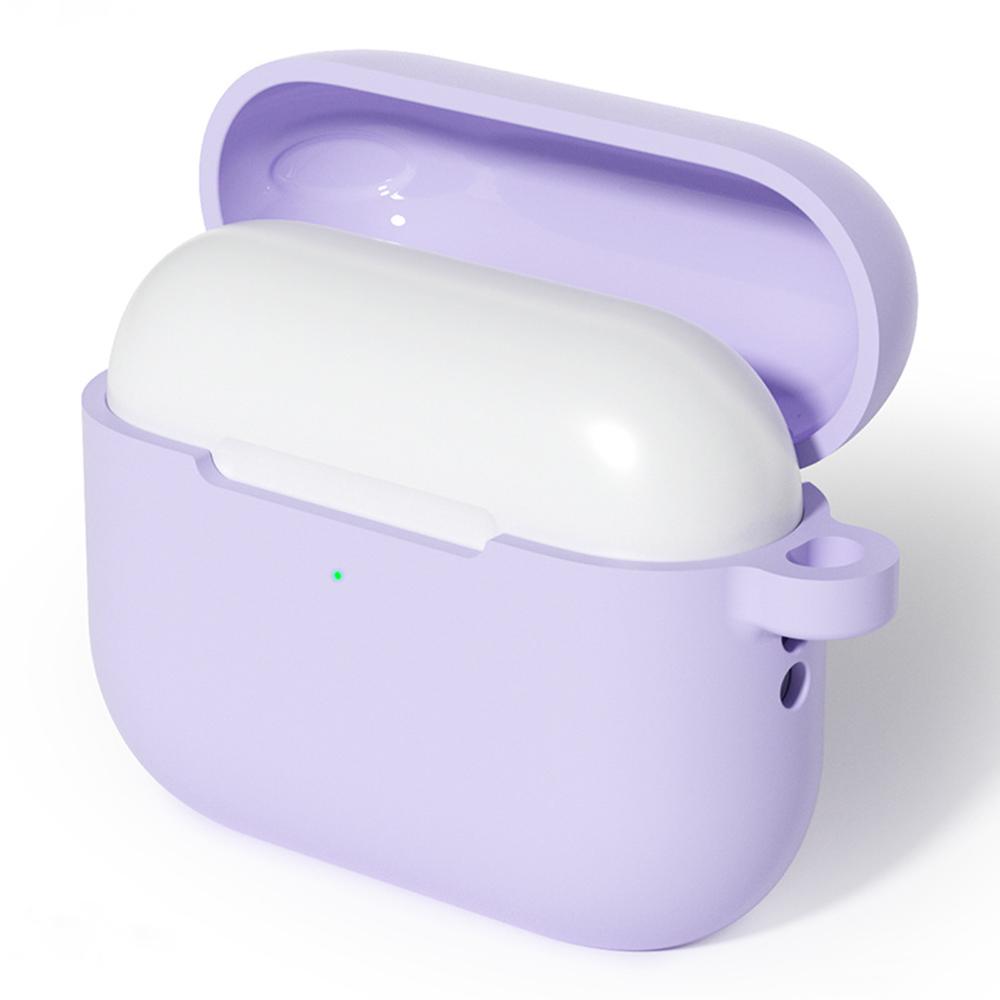 For AirPods Pro 3 Silicone Case Soft Wireless Earbud Organizer Cover with Carabiner