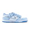 Nike Dunk Dreamy Ocean's Heart Slip Resistant Abrasion Resistant Low top Skateboard Shoes Unisex White Blue Silver DD1873-402(Team626-)