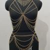 Body Chain Waist Chain Two-piece Set, Metal Chain Multi-layer Fringed Chest Chain Waist Set Bodychai.