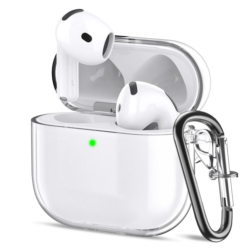 Seefox Airpods 4 Case in Airpods 4th Generation Case TPU Material Separable Visible LED Light Mountable and Rechargeable Airpods 4 Cover Lightweight