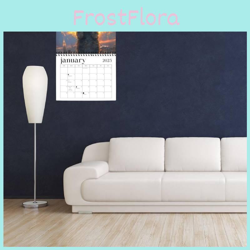 Cat Cosmic 2025 Calendar Fashion Spiral Living Room Wall Calendar Decoration
