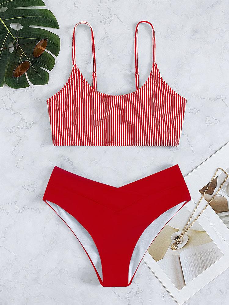 TS JYL-BK056 Tie-Dye Print Bikini, Triangle Alluring Swimwear For Ladies S