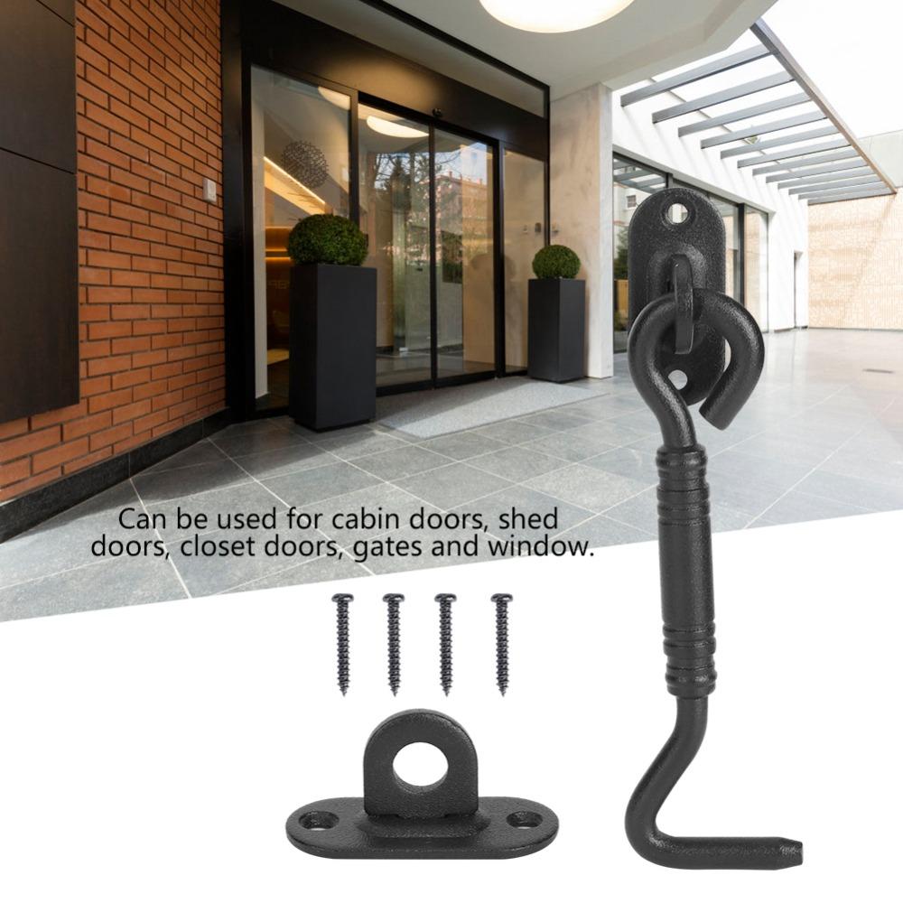 Heavy Sliding Door Latch Stainless Steel Hook Eye Latch Accessory Barn Door Lock Screen Doors