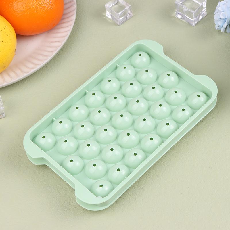 33 Hole Round Ice Cube Tray Plastic Style Ice Mold Refrigerator Spherical Diy Moulds Ice Ball Maker Kitchen Tools
