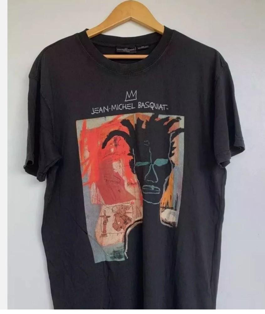 Reprint Jean-Michel Basquiat Graphic Retro Black Unisex Tshirt For Men Women 4XL