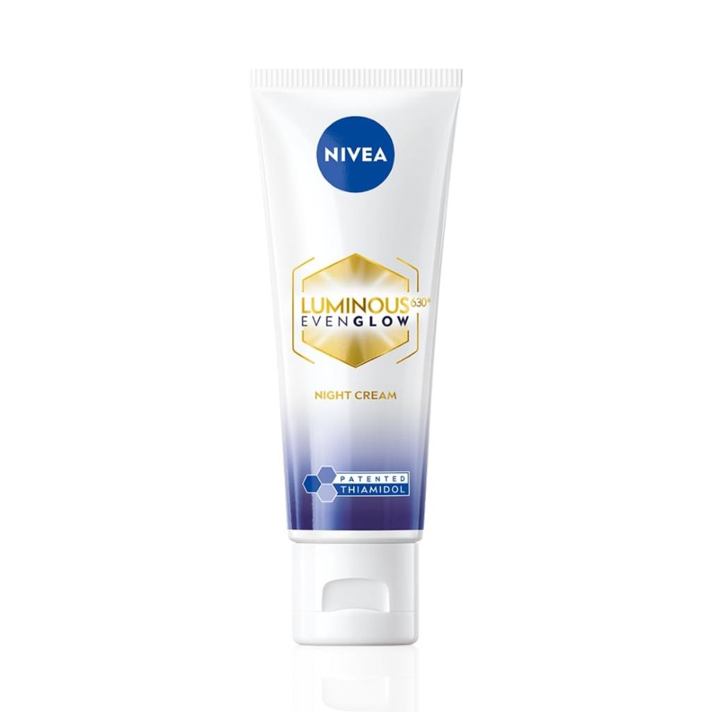 NIVEA Luminous Even Glow Night Creams & Moisturisers with Thiamidol and Hyaluronic Acid for Dark Spots Reduction | 40ml