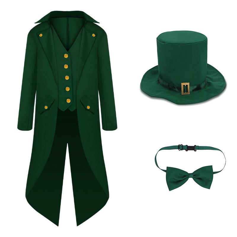 Men s Irish Leprechaun Halloween & St. Patrick s Day Elf Tailcoat Costume L