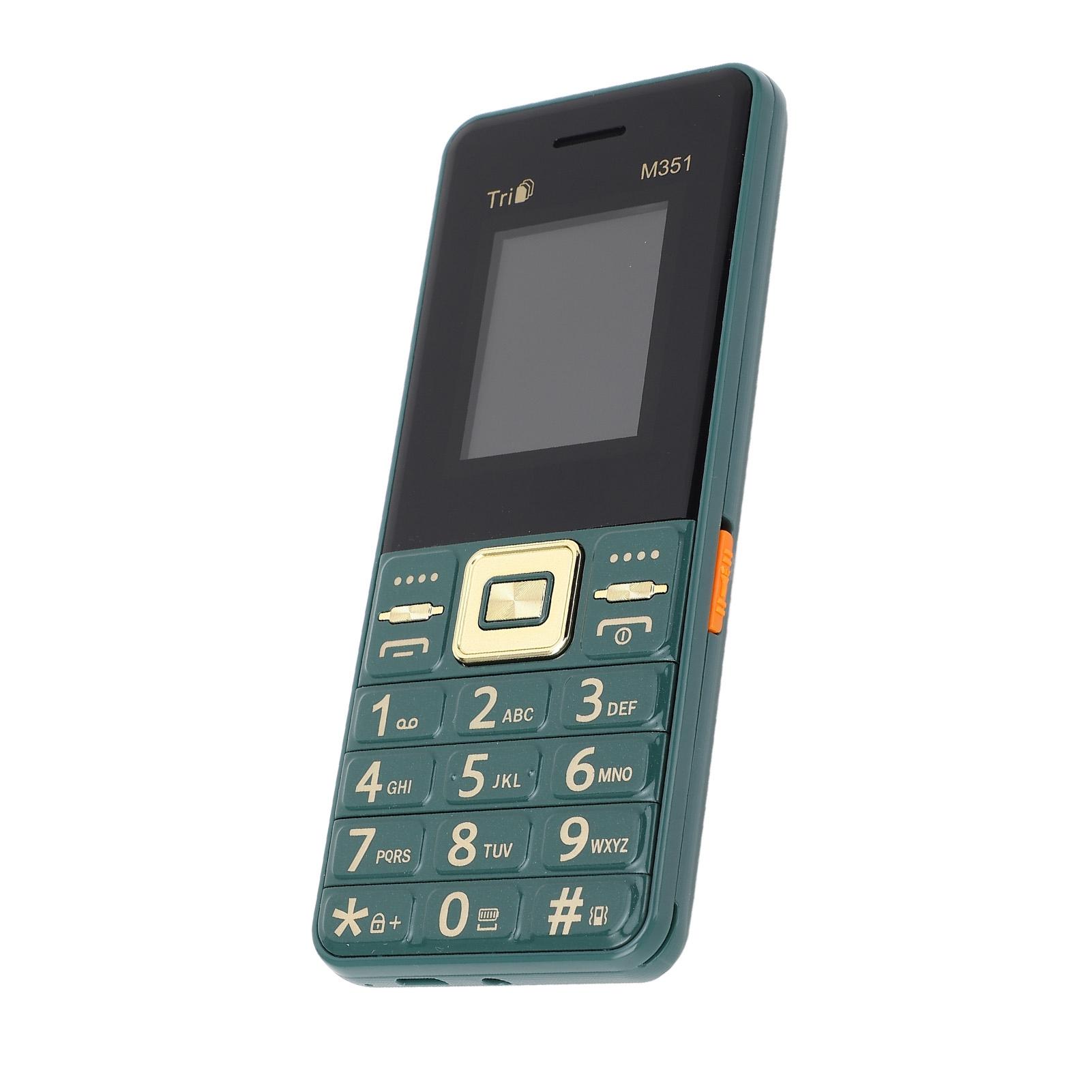 

M351 разблокированный сотовый телефон 1,8-дюймовый экран 3600 мАч аккумулятор большая кнопка крупный шрифт громкий сотовый US Plug зелёный