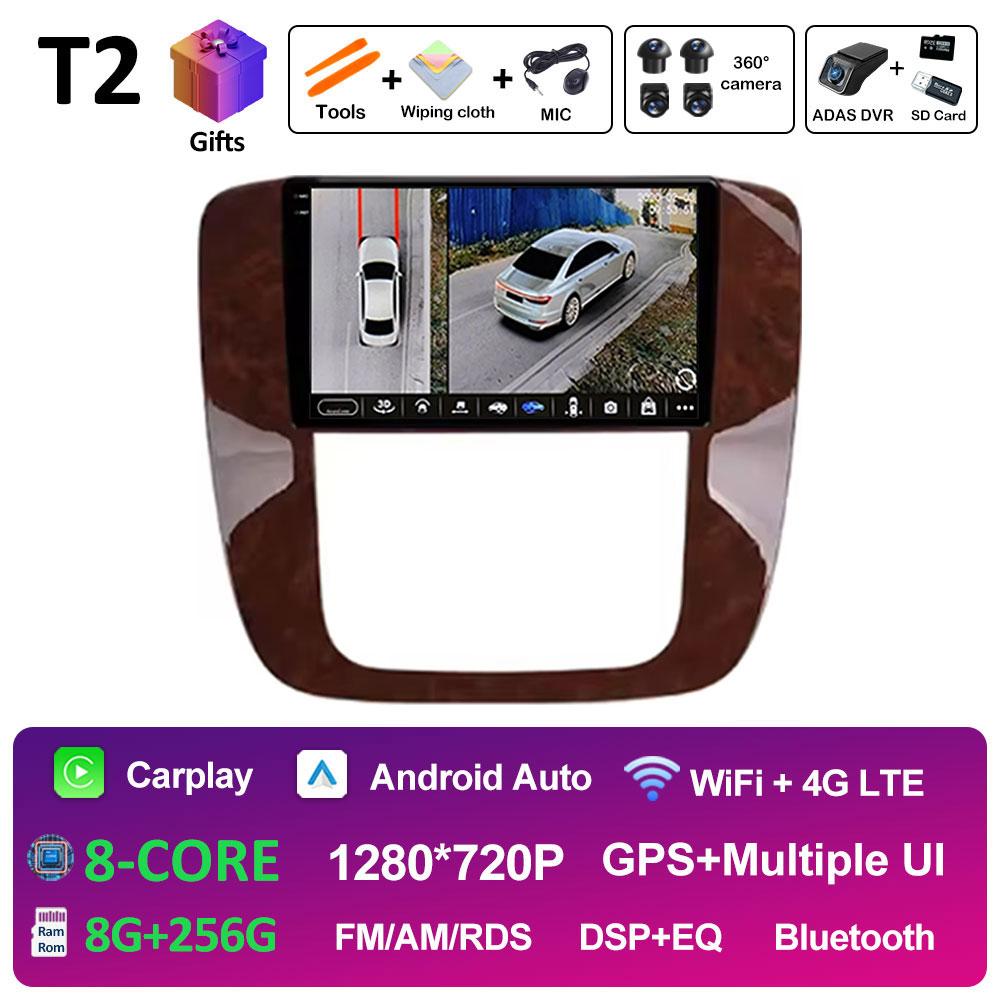 Android 14 For GMC Yukon Chevrolet Tahoe Suburban 2008 2009 2010 2011 2012 Wireless Carplay DSP Stereo Android OS BT Accessories