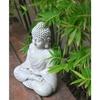 Ornamento da Giardino Buddha Seduto Zen Statua da Esterno Interno Resina Decorazione per la Casa