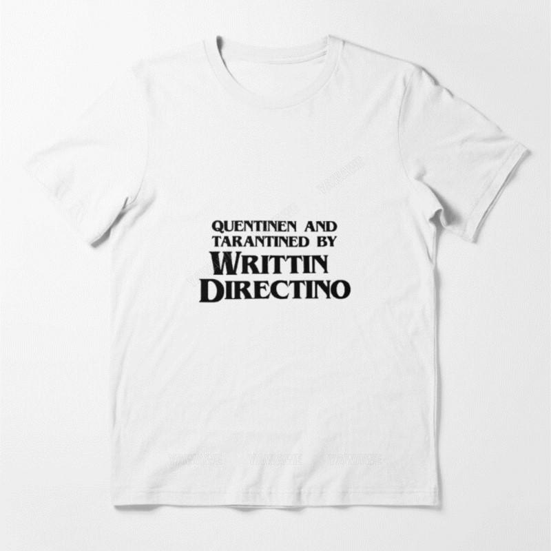 

Hot sale summer teeshirt brand tshirt for men QUENTINEN AND TARANTINED BY WRITTIN DIRECTINO Essential Tee male cotton tshirt 4XL