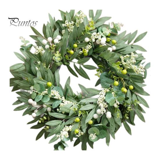 

улица. Венок ко Дню Святого Патрика, подвесной кулон, реалистичный вид, легко повесить на входную дверь, искусственный весенний эвкалиптовый венок, декор 50 cm