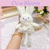 Jinnew Floral Dress Plush Bunny Keychain With Cute Design For Gift And Accessories