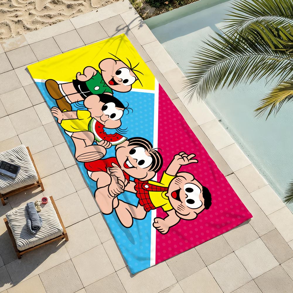 Cartoon T-Turma da Cute M-Monica-S Towel Soft Lightweight Anti-Sand Large Beach Towel Quick-Drying Bath Sports Family