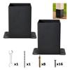 Post Base Bracket Kit Solid Steel for Wood or Concrete Floors Versatile 2Pcs