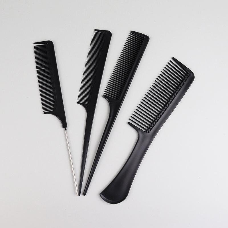 10pcs/set black hair comb set with 10 different designs multifunctional anti-static hair care comb set