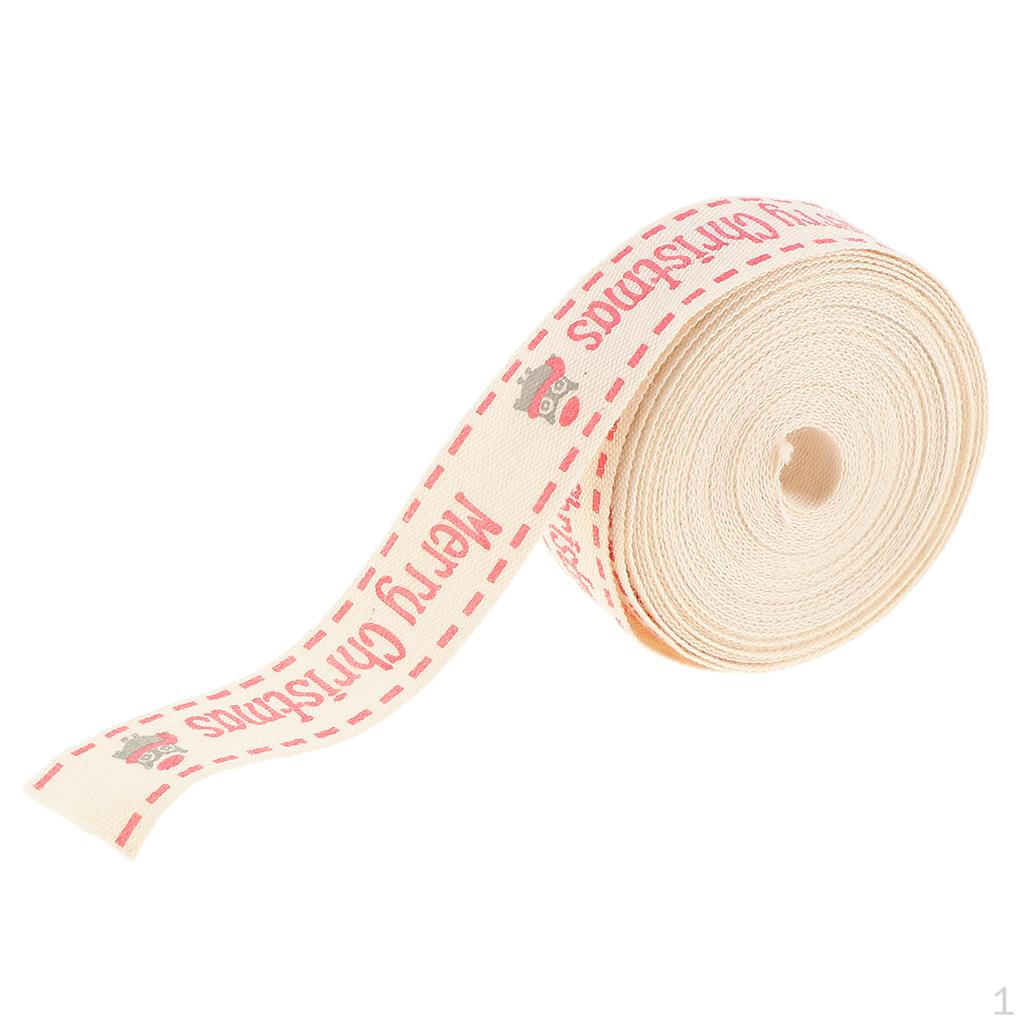 

Ribbon Tape Christmas Gift Wrapping Package 3/5 inch Wide Christmas Letters