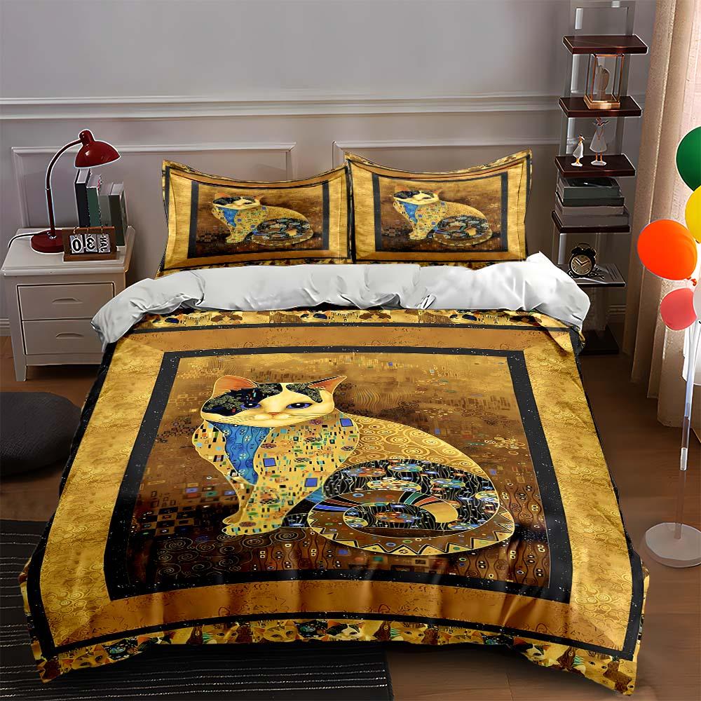 

Artistic cat design Bedding Duvet cover sets Duvet covers Pillowcases gifts (1 * Duvet Cover 2 * Pillowcases, without duvet insert) 135x200cm