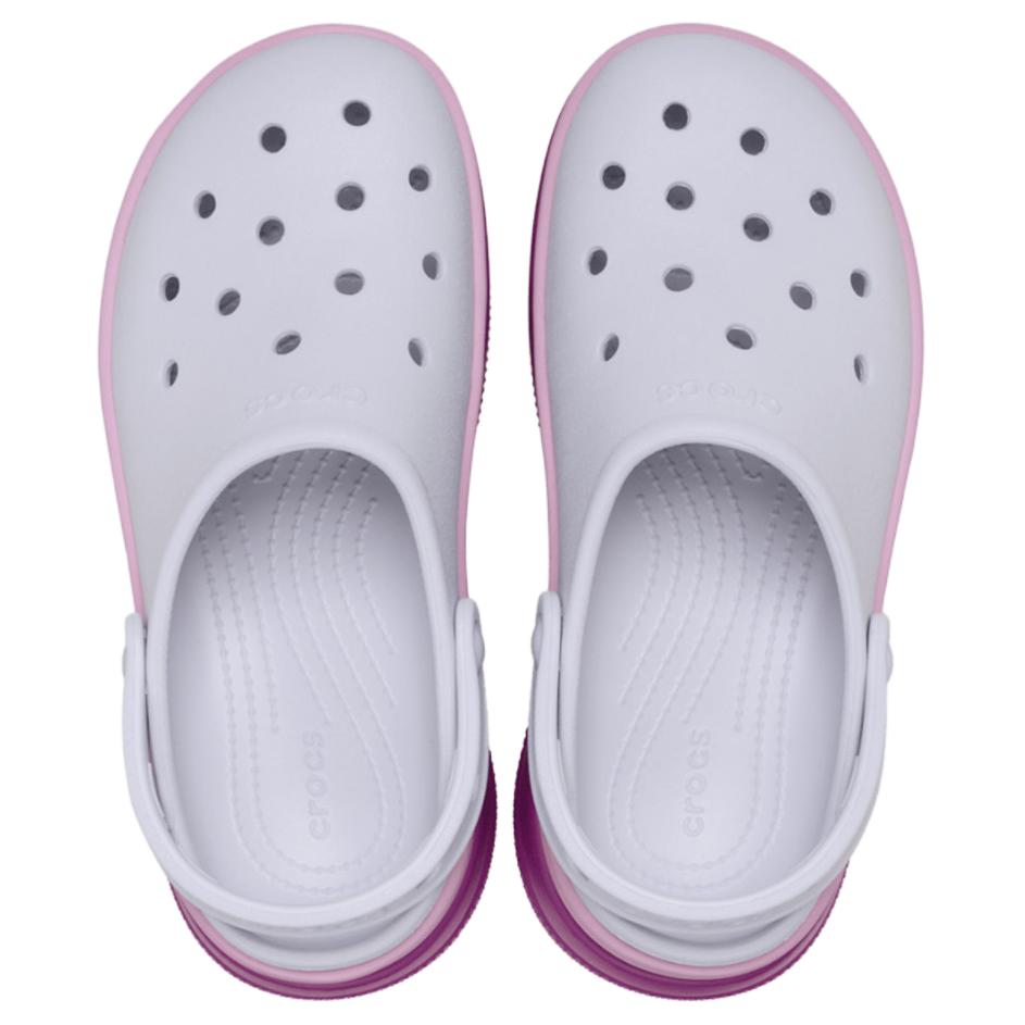 Crocs Clogs Round Toe Thick Sole Hole Shoes Women clogs White Purple 211355-5BV
