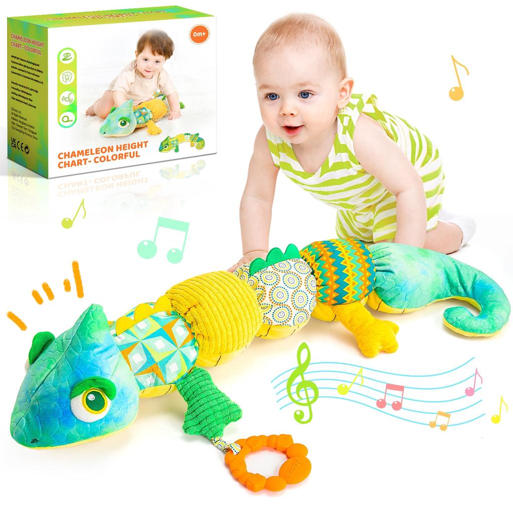 Baby Toys Chameleons Music Filled Animal Toys Dental Glue Ringing And Wrinkling Montessori Sensory Newborn Baby Toys