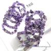 Amethyst Tumbled Stone Bracelet - Natural Crystal String Accessories