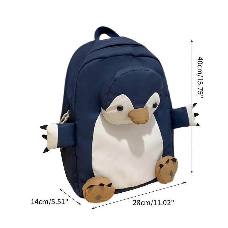 School Backpack Casual Nylon School Bag for Women Men Cute Cartoon Laptop Backpack Female Book Bag Student Bags  Pink