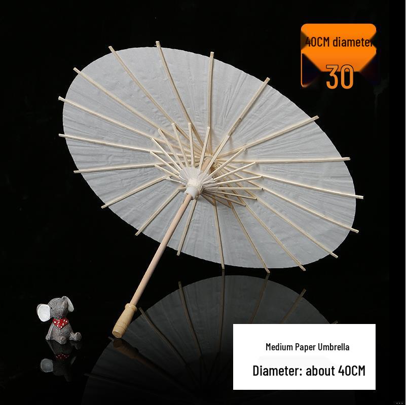 Handmade Children's Oil Paper Umbrella - Chinese Intangible Cultural Heritage, Small Flower Pattern, Ancient Style, Graffiti Material