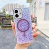 KEYSION Luxuxy Glitter Magnetic Phone Case for MagSafe for iPhone 12 13 14 Pro Max 14 Plus Soft TPU+PC Shockproof Back Cover